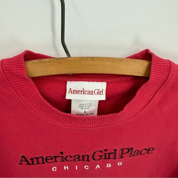 American Girl Place Chicago Youth Girls Size Small  Pink Long Sleeve Sweatshirt - Picture 4 of 7